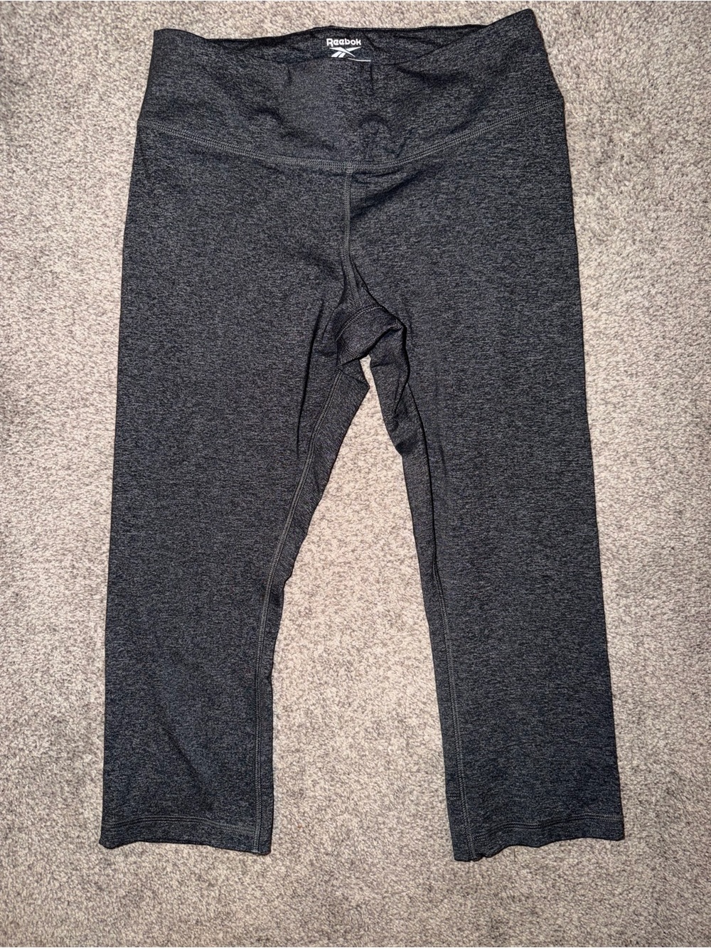Reebok Dark Gray Heather Capri Speedwick Leggings